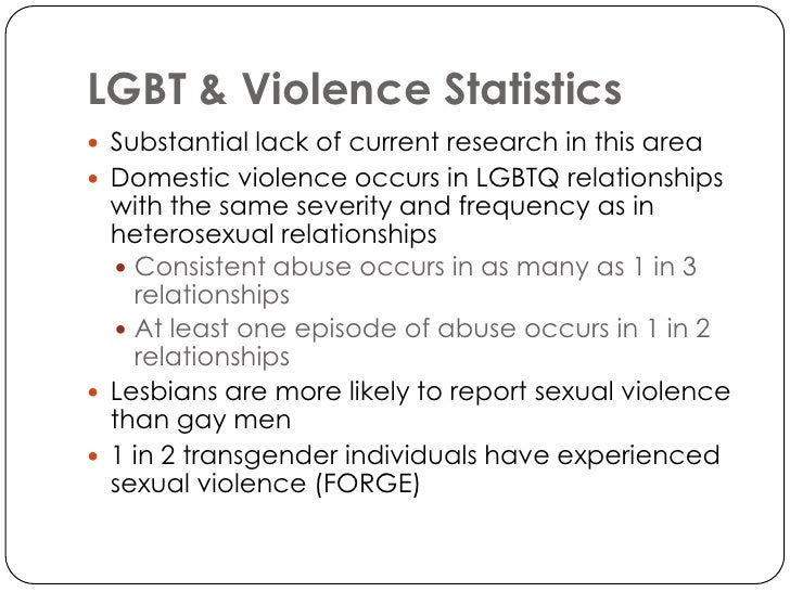 Domestic violence statistics homosexual relationships